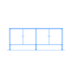 Furniture Credenzas Morrison Credenza Outline Icon Svg Set, Free Vectors File